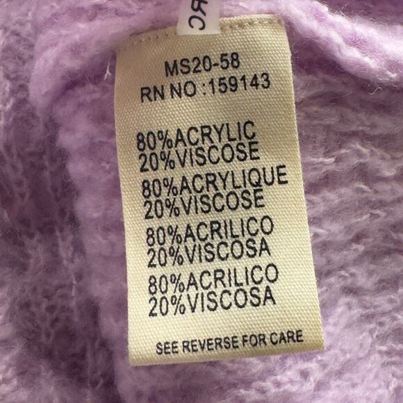 FRNCH PARIS NORHEN‎ TEXTURED PULLOVER SWEATER IN LAVENDER NWT WOMEN'S SIZE S/M - Picture 12 of 13